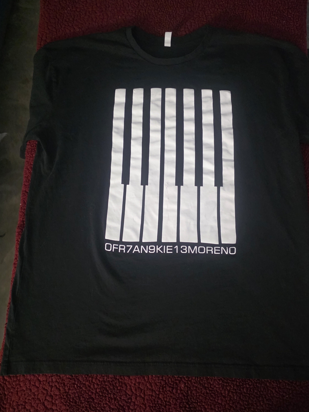 Frankie Moreno Black Graphic Jazz Piano Tee, 2X